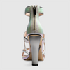 pearl and silver Alto high heel shoe back view