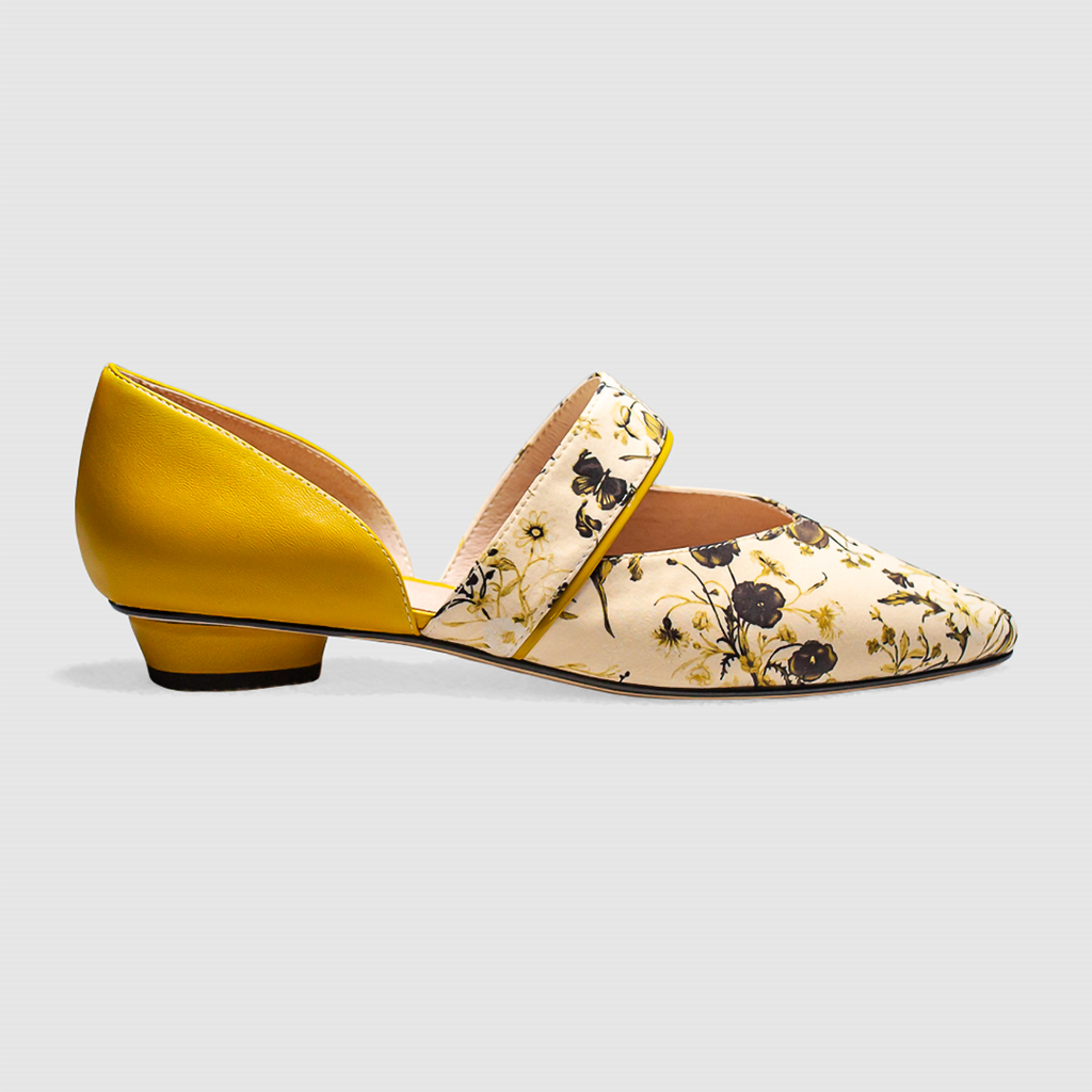 Yellow floral deals pumps