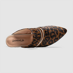 leopard print Volta mule shoe top view