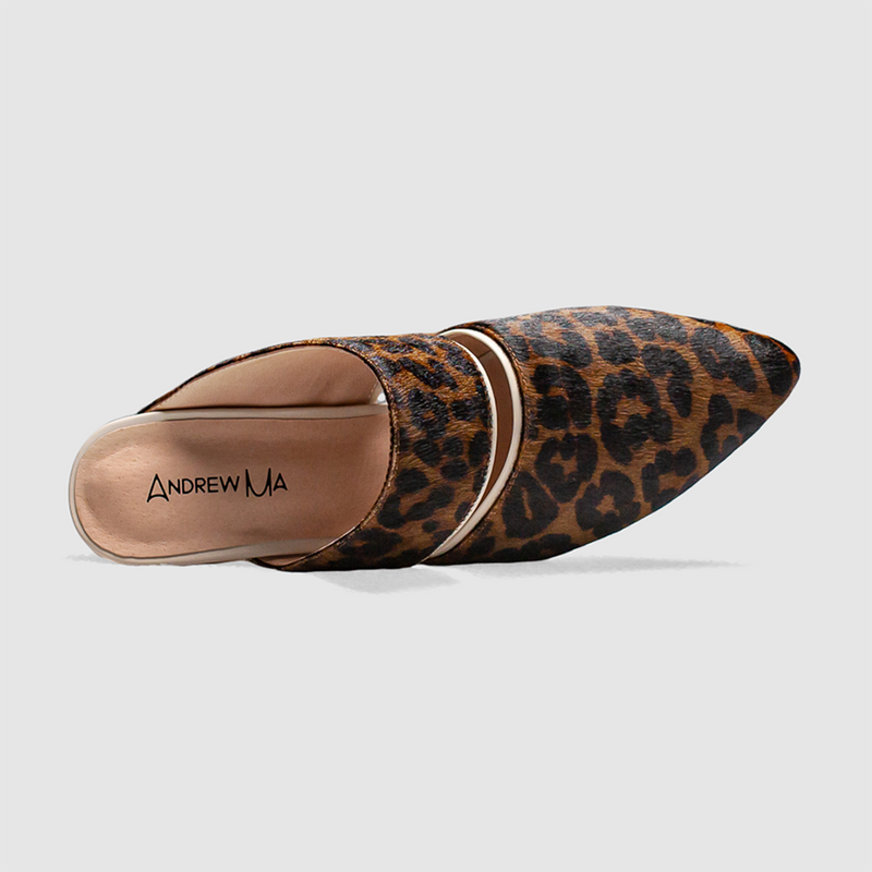Leopard print 2025 mule shoes